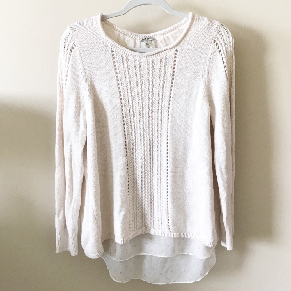 Lucky Brand Open Back Cream Sweater // Medium